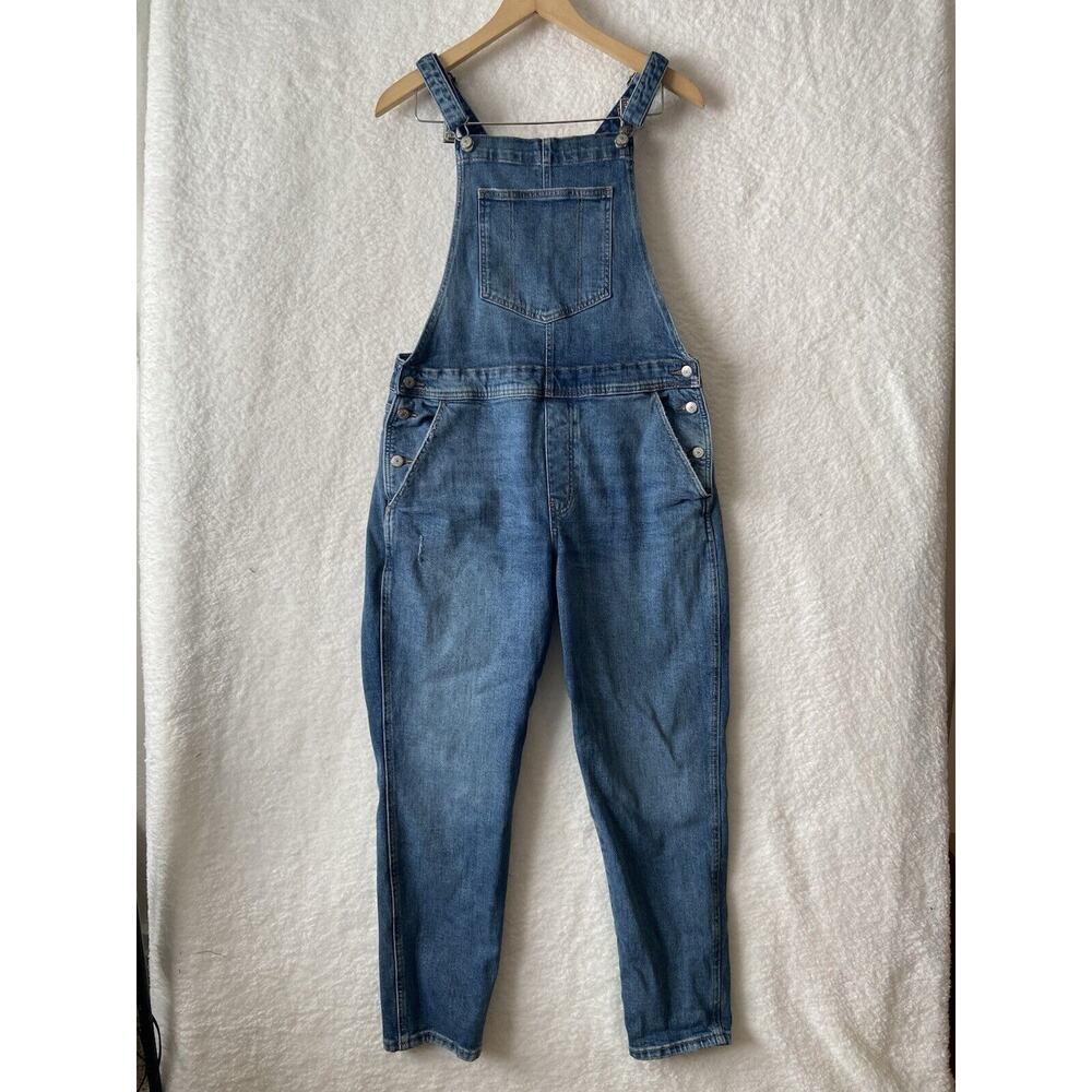 Old Navy Denim Medium Wash Overalls Sz 14 Farm Girl Classic Boho Adjustable